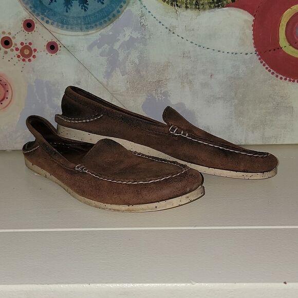 Frye Mason Venetian Elk Slip On Leather Loafers Mens Size 10 - Picture 10 of 10
